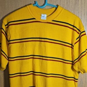 Yellow Striped Short Sleeve Tee